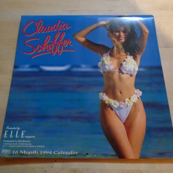 1994 CLAUDIA SCHIFFER, 16 MONTH CALENDAR/SUPER MODEL PHOTOS!!! - Picture 1 of 9